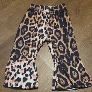 Leopard Print Kids Flared Bottoms Size 12-18 M